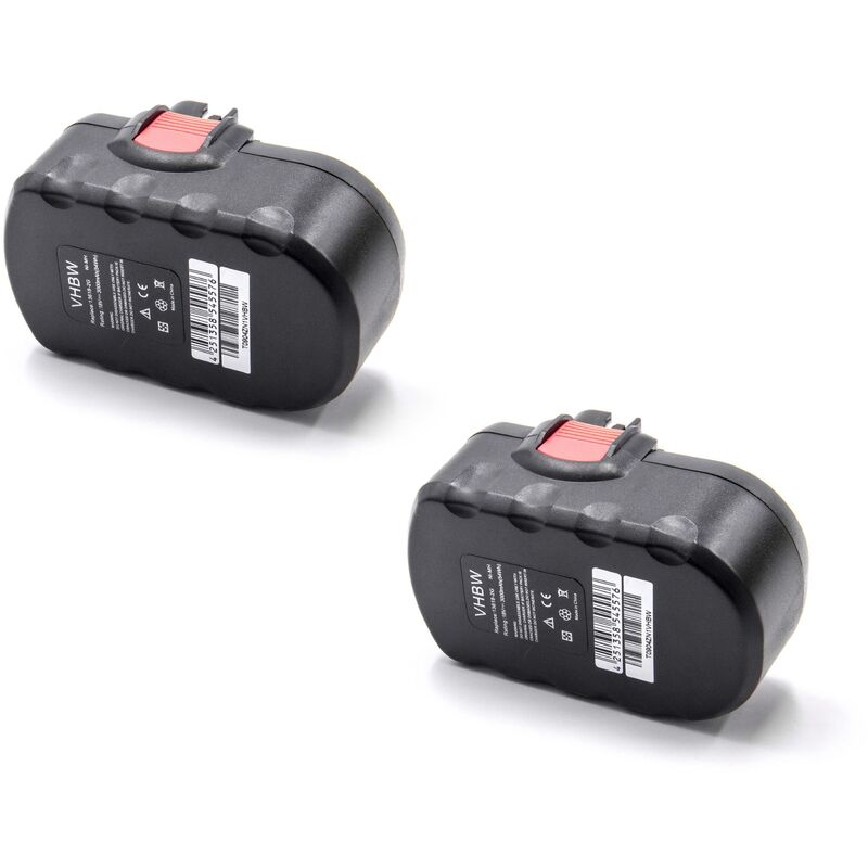 

2x NiMH batería 3000mAh (18V) para herramienta eléctrica powertools tools Bosch GST 18 V, PSB 18 VE 2, PSR 18 VE-2 - Vhbw