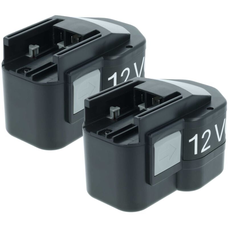 2x Batterie compatible avec Milwaukee psm 12PP, psg 12PP, pps 12PP, pn 12PP outil électrique (1500 mAh, NiMH, 12 v) - Vhbw