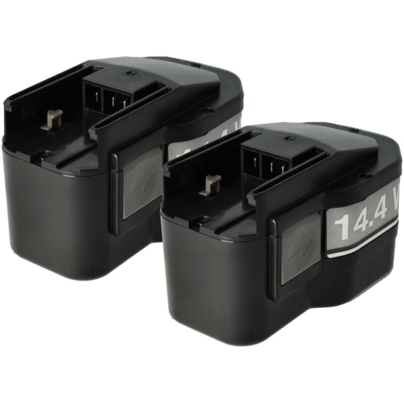 Vhbw - 2x Batterie compatible avec Atlas Copco MXS14.4, BXS14.4, MX14.4, BX14.4, BXL14.4, B14.4, BF14.4 outil électrique (1500 mAh, NiMH, 14,4 v)
