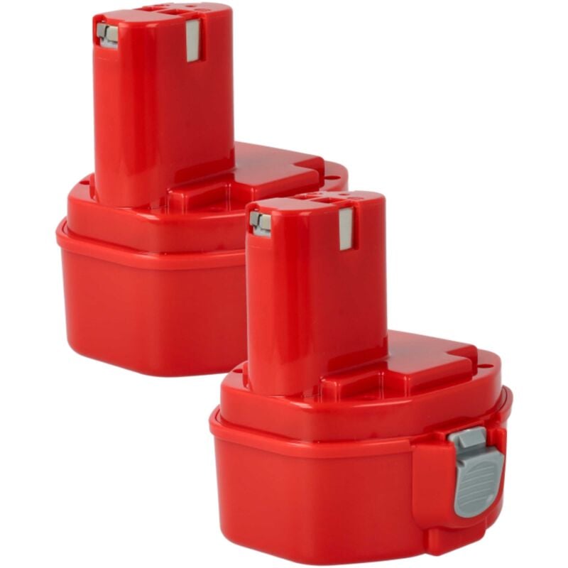vhbw 2x Batterie remplacement pour Makita 193158-3, 193159-1, 193159-A, ML1420 pour outil électrique (1500 mAh, NiMH, 14,4 V)
