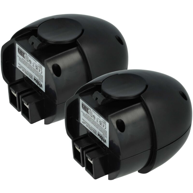 2x Batterie compatible avec Metabo 00064000, 6.00064.50, 6.00059.51, 6.00063.50, 6.00059.50 outil électrique (1500 mAh, NiMH, 4,8 v) - Vhbw