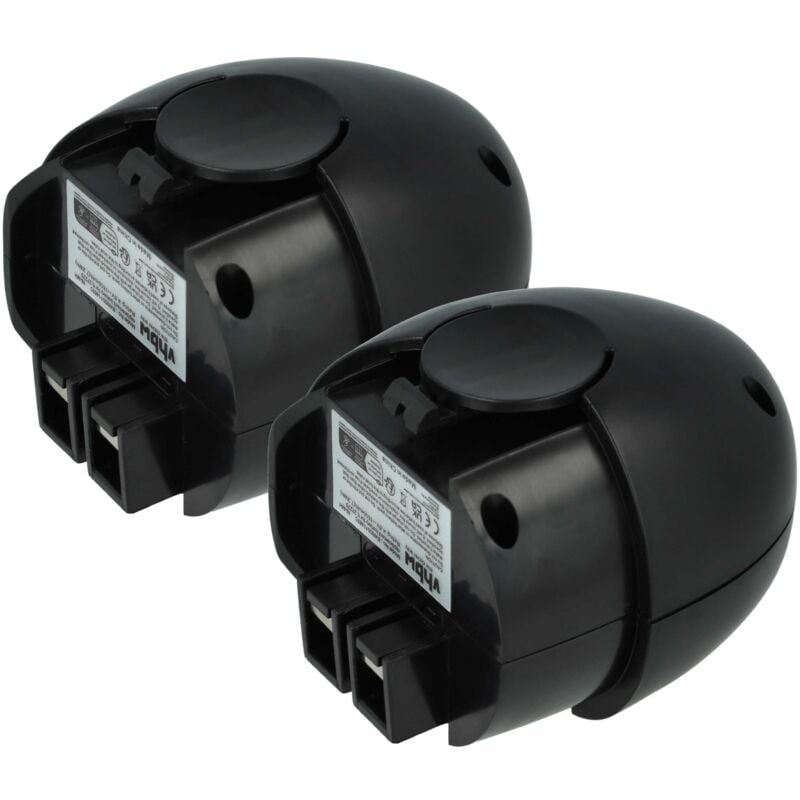 Vhbw - 2x Batterie compatible avec Metabo 600059510, Powergrip 2, 6.27000.00, 6.02410.50 outil électrique (1500 mAh, NiMH, 4,8 v)