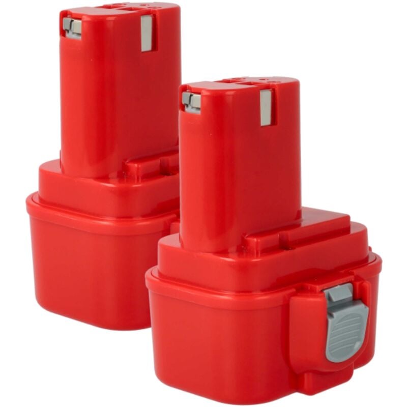 2x Batterie remplacement pour Makita 9100, 192321-5, 192404-1, 192019-4, 192534-A, 192535-6, 192534-8 pour outil électrique (1500 mAh, NiMH, 9,6 v)