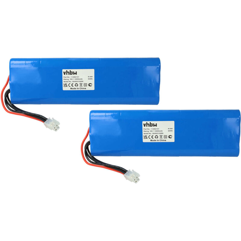 2x NiMH batterie 3000mAh (18V) pour tondeuse à gazon robot tondeuse Husqvarna Automower 210C, 220AC, 230ACX, 260ACX, G2 2004-2006, SH - Vhbw