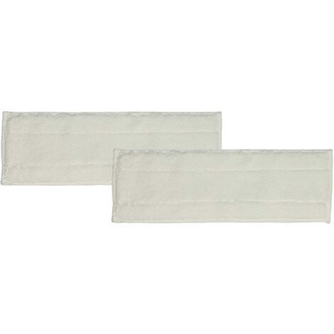 vhbw 2x Paño limpieza compatible con Kärcher SC 2 Upright Easyfix, SC 2 EasyFix Premium limpiador a vapor - blanco 35 x 14 x 0,5cm