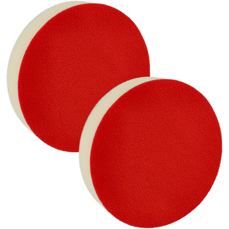 Vhbw - 2x Polishing Pad compatible with aeg Eccentric & Orbital Sanders - 13 cm working diameter, 14 g, red, white