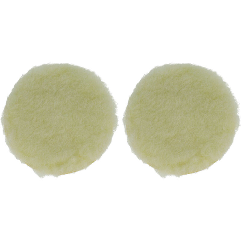 vhbw 2x Polishing Pad compatible with Milwaukee M18 BOS125 Eccentric & Orbital Sanders - 12.5 cm working diameter, 16 g, beige