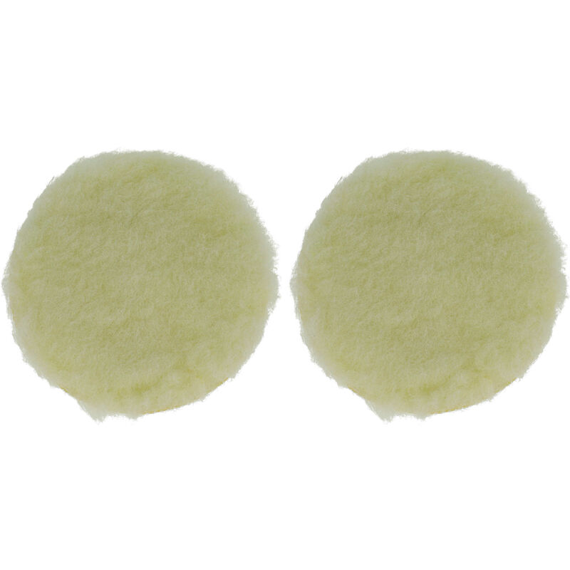 Vhbw - 2x Polishing Pad compatible with Mirka Deros 650CV Eccentric & Orbital Sanders - 12.5 cm Working Diameter, 16 g beige