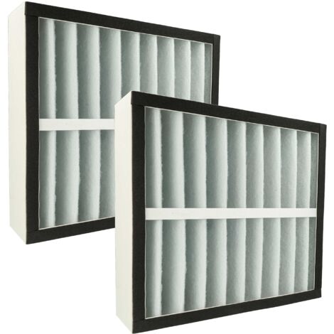 vhbw 2x Pré-filtre remplacement pour Dustcontrol 42918 pour purificateur d'air - plastique, classe G4 noir / blanc