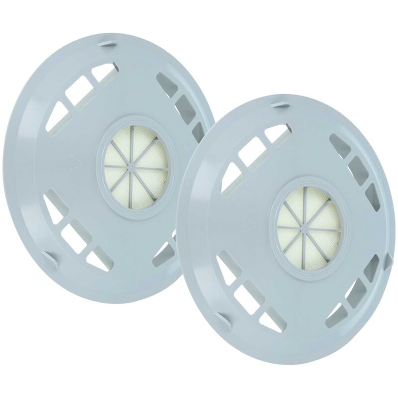 vhbw 2x Replacement Filter compatible with Nilfisk-Alto UZ 934 Terrier/Cubic, UZ 964 Vacuum Cleaner - Exhaust Filter (EPA) Grey White