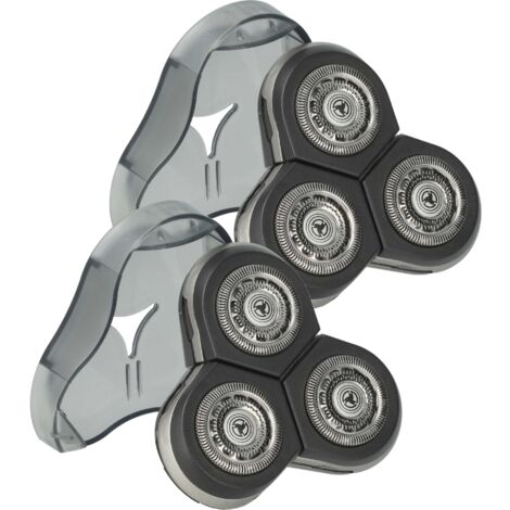 vhbw 2x Replacement Shaver Heads compatible with Philips RQ1265CC, RQ1275CC, RQ1260CC, RQ1285, RQ1280CC, RQ1275, RQ1280 Electric Shaver