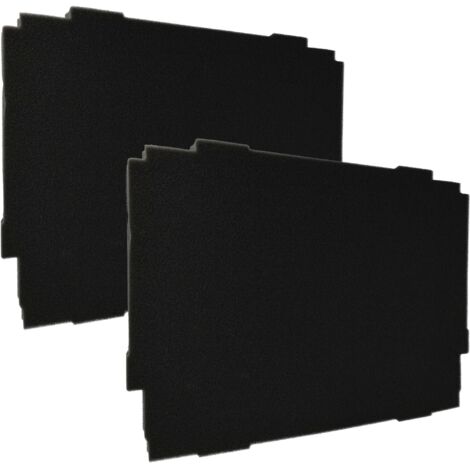 vhbw 2x Schaumstoffeinlage kompatibel mit Hikoki Hit Case I-IV Werkzeugkoffer - Individuell Anpassbar, Schaumstoff Schwarz
