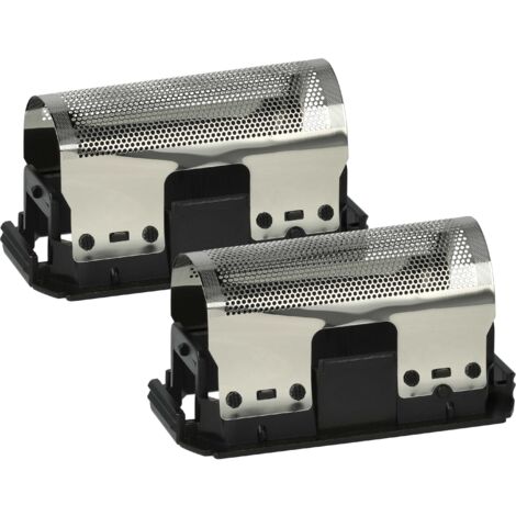 vhbw 2x Scherfolie Ersatz für Braun 265, 5235760, SB235, SB265, 235 für Elektrorasierer + Rahmen, schwarz/silber