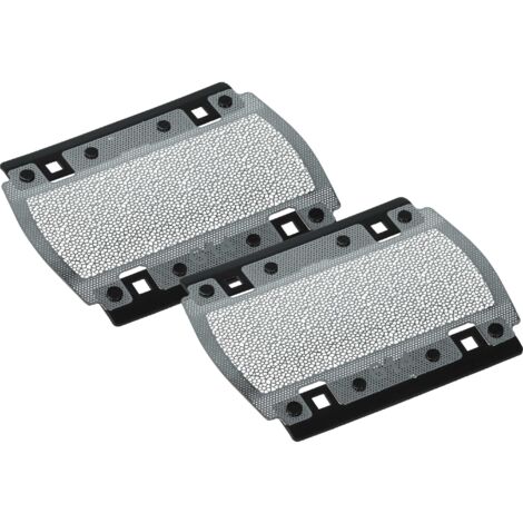vhbw 2x shaving blade compatible with Braun 370, 350, 375, Pocketgo Twist E-Razor, 5614, 5615, P10, 355 Razor, Shaver, Trimmer Black Silver