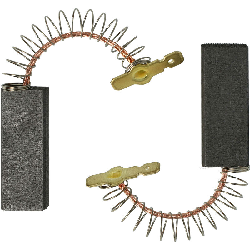Image of 2x spazzola in carbone 5 x 12 x 33mm compatibile con Bosch Exclusiv f 1300 a, f 1200, f 1100 a, f 1100 lavatrice + molla - Vhbw