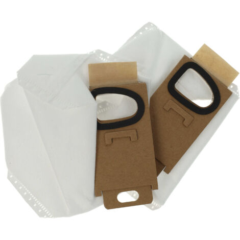 vhbw 2x Staubsaugerbeutel kompatibel mit Roborock H6, H7 Staubsauger - Mikrovlies, 10,7cm x 7,3cm Weiss