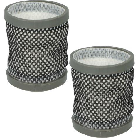 vhbw 2x Staubsaugerfilter kompatibel mit Dirt Devil Cavalier Parquet, Cavalier Reach, Cavalier Staubsauger - Abluftfilter Schwarz Grau Weiß