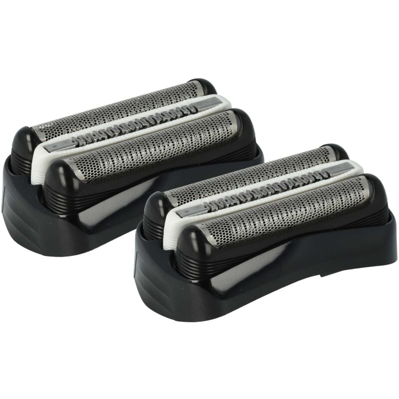 2x Têtes de rasoir de remplacement compatible avec Braun nouvelle génération 3080s, 3090cc rasoir électrique - Couleur : noir - Vhbw