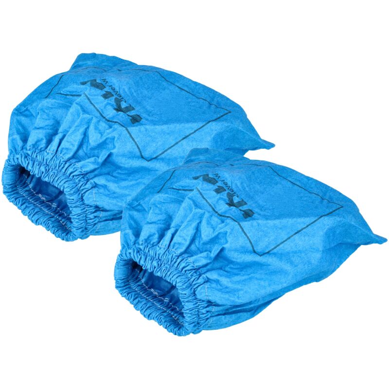 Vhbw - 2X Textile Filter Compatible With Matrix Vcw 1400-30L-E, Vc 1400-30L Vacuum Cleaner, Wet/Dry Vacuum Cleaner - Textile Bag, Washable, Blue