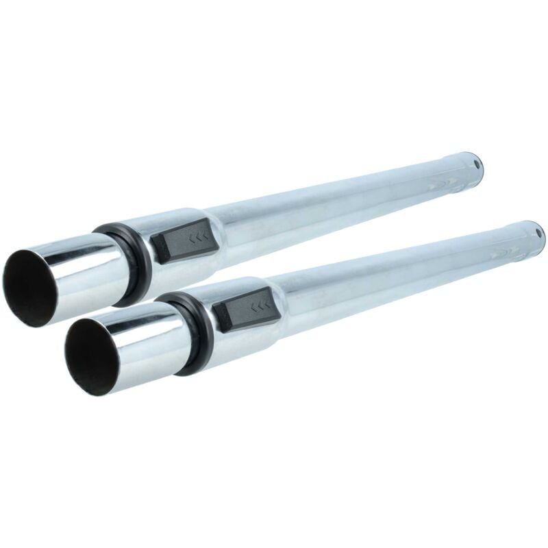 Image of 2x tubo compatibile con Hitachi aspirapolvere - con attacco da 35 mm, 60 - 97 cm, nero / argento - Vhbw