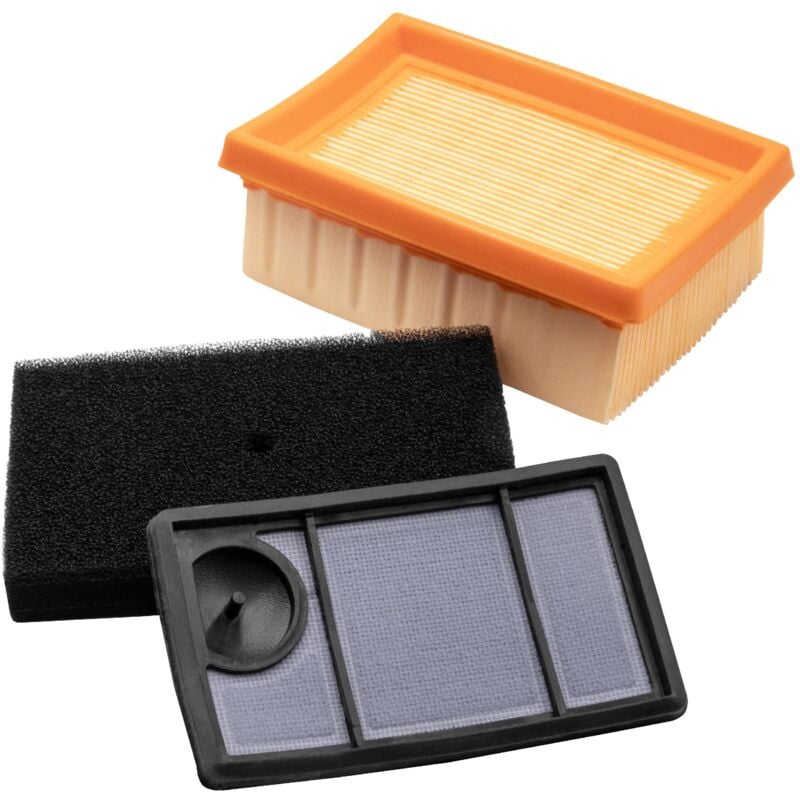 Vhbw - 3 Part Filter Set compatible with Stihl TS400 Disc Grinder, Chain Saw - 3x Exchange Filter (air filter, pre-filter, auxiliary filter)