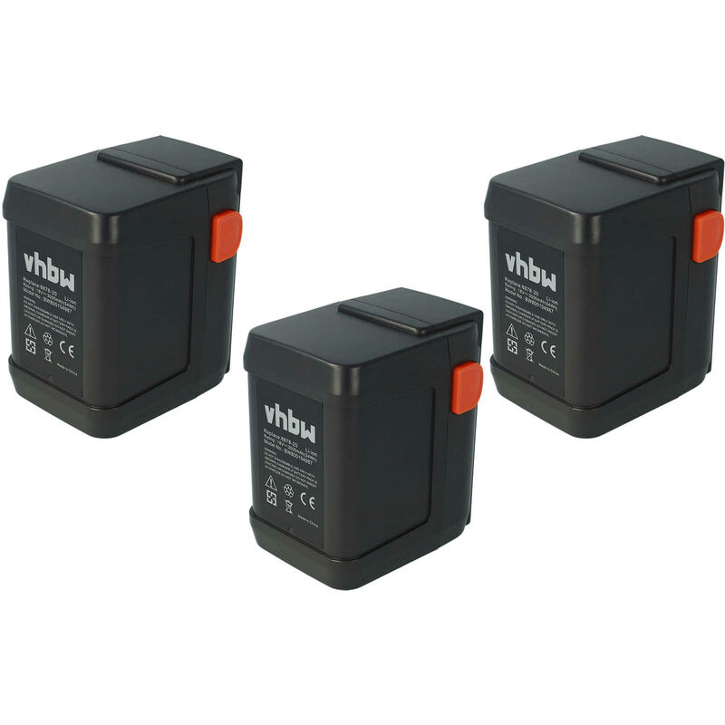 

3 x Li-Ion Batería 3000mAh (18V) para su herramienta electrónica Gardena AccuJet 18-Li por 8835-U, 8835-20, 8839, 8839-20 - Vhbw