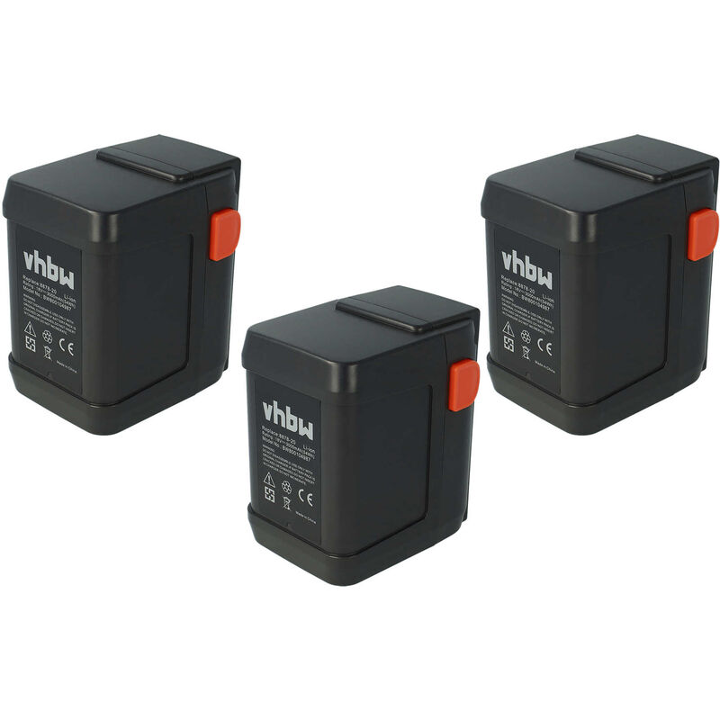 

3 x Li-Ion Batería 3000mAh (18V) para su herramienta electrónica Gardena Allround Accujet 18-Li por 8835-U, 8835-20, 8839, 8839-20 - Vhbw