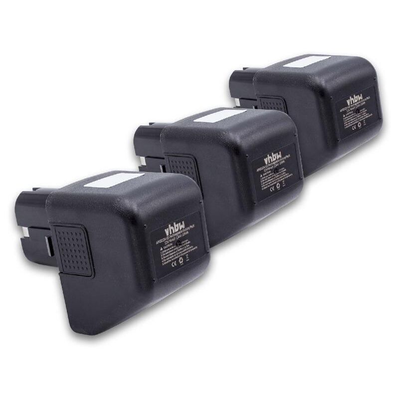 

3 x NiMH Batería 1500mAh (12V) para su herramienta electrónica Gesipa Accubird, Firebird, Powerbird, Punchbird por 70291510061. - Vhbw