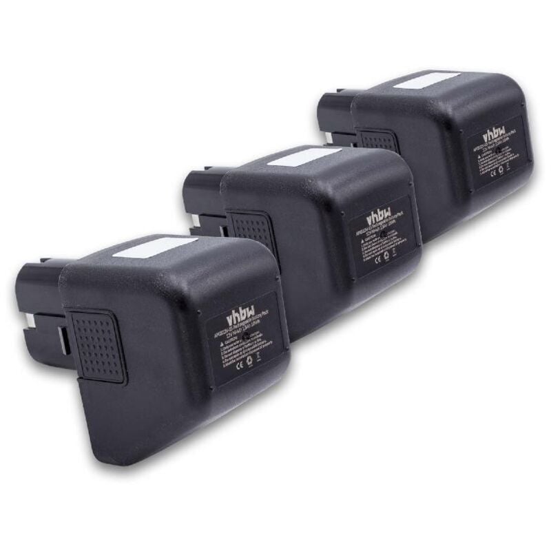 

3 x NiMH Batería 1500mAh (12V) para su herramienta electrónica Würth 0702915, 70291510, 7251017, 7256020, ANG12 por 70291510061. - Vhbw