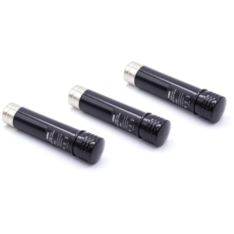 

3x Batería recargable compatible con Black & Decker Versapak VP100, VP110, VP130, VP130K herramientas eléctricas (2100 mAh, NiMH, 3,6 V) - Vhbw