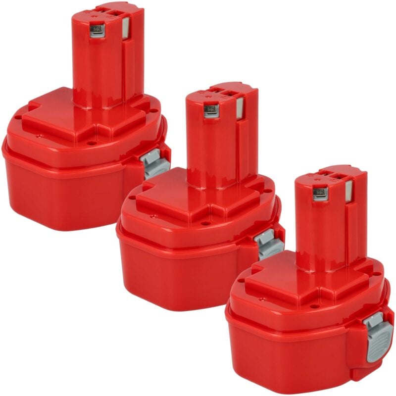 

3 x NiMH Batería 3000mAh (14.4V) para su herramienta electrónica Makita ML141 Flashlight, ML142 Flashlight por Makita 1420, 1422 - Vhbw