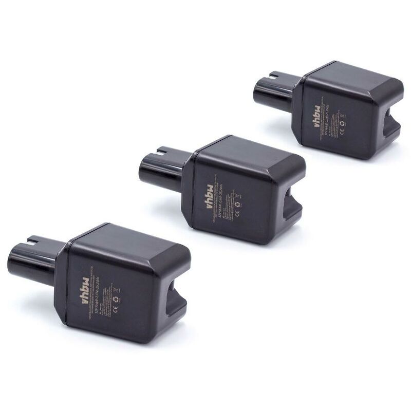3 x NiMH Batterie 2100mAh (12V) pour outillage Bosch GSR-Serie 1. génération avec batterie Knolle 12Volt comme 2 607 335 180, 2 607 335 021 - Vhbw