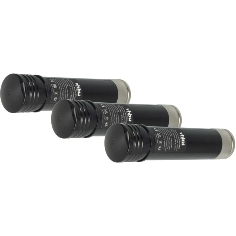 Vhbw - 3x Batteries compatible avec Black & Decker Versapak VP100, VP110, VP130, VP130K outil électrique (2100 mAh, NiMH, 3,6 v)