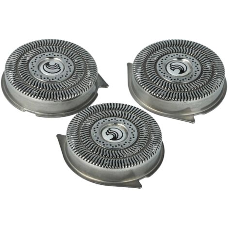 vhbw 3 x tête compatible avec Philips HQ8100, HQ8140, HQ8141, HQ8142, HQ8150, HQ8155, HQ8160, HQ8170C&C, HQ8172, HQ8173, HQ8174, HQ8175, HQ8180 rasoir
