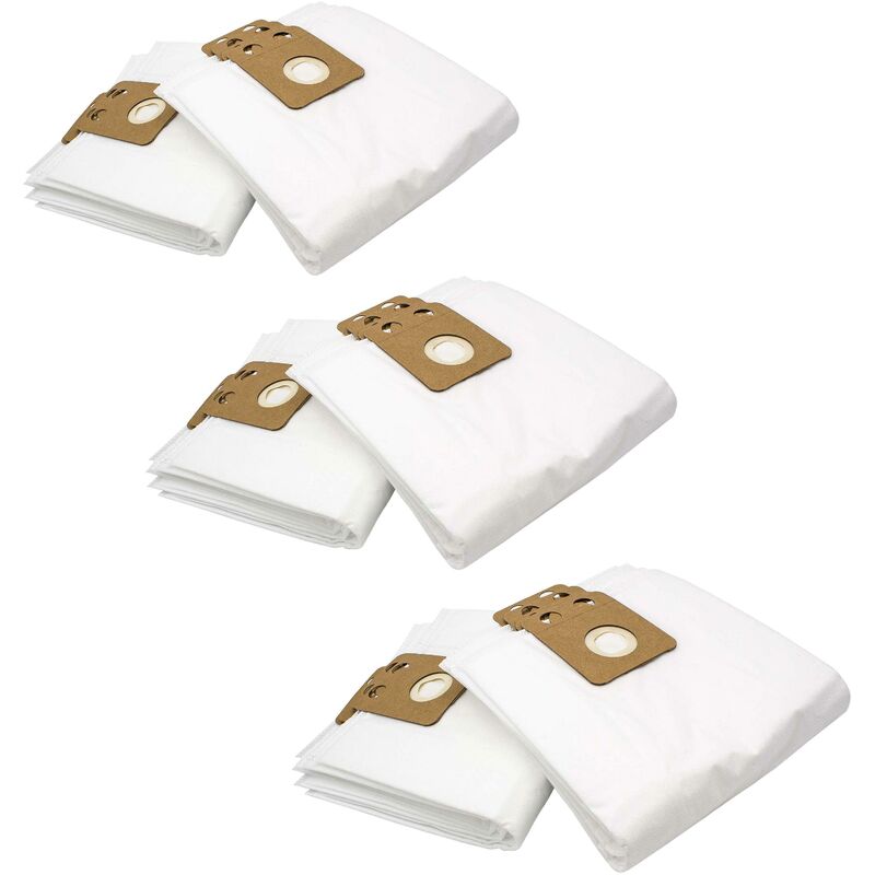 30x Vacuum Cleaner Bag compatible with Nilfisk gd 710, gd 910, gd 111, gd 2000, gd 1010, gd 911 Vacuum Cleaner, Microfleece, 50 cm x 23 cm, White
