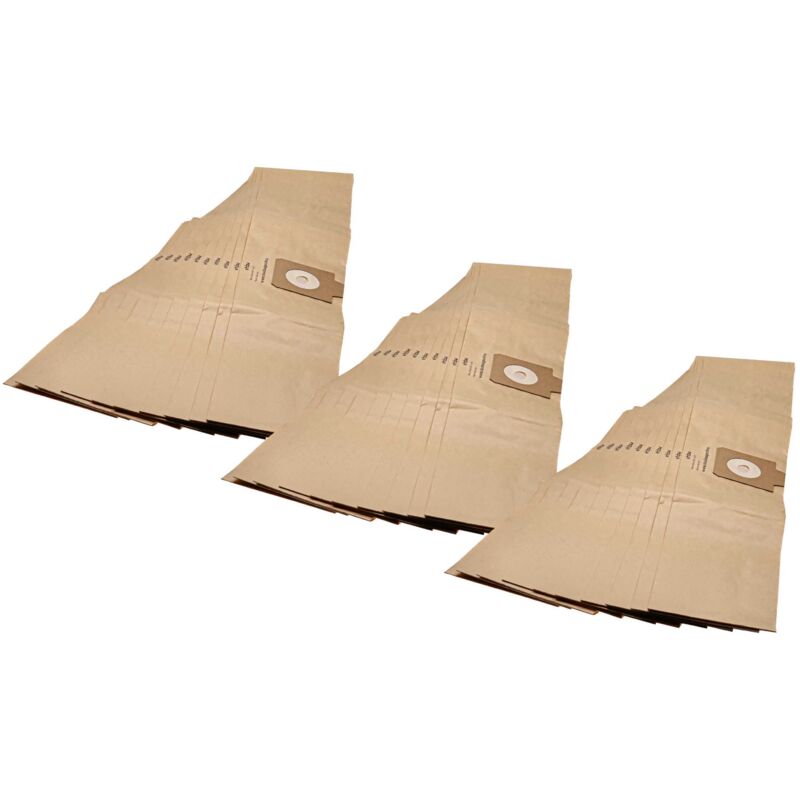30x Vacuum Cleaner Bag compatible with AEG/Electrolux z 951 / Z951, E22, Z951, e 22 / E22 Vacuum Cleaner, paper, 95.5 cm x 17 cm, Sand-Coloured - Vhbw