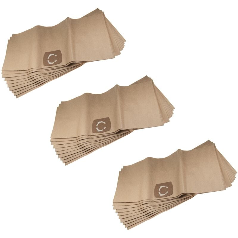

30x bolsa aspiradora compatible con Einhell BT-VC 1250/1, BT-VC 1500 SA, Duo 30, Inox 30 A, RT-VC 1600 E aspiradora - papel - Vhbw