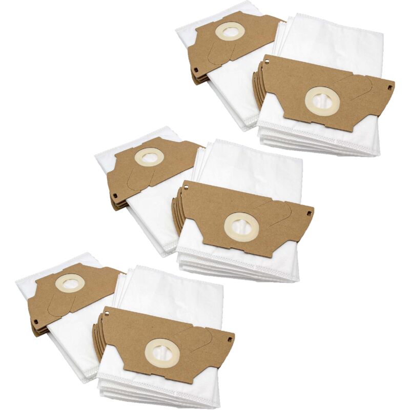 

30x Bolsa aspiradora reemplaza Europlus E 2517 / E2517 para aspiradora - vellón micro, 28 cm x 21,5 cm, blanco - Vhbw