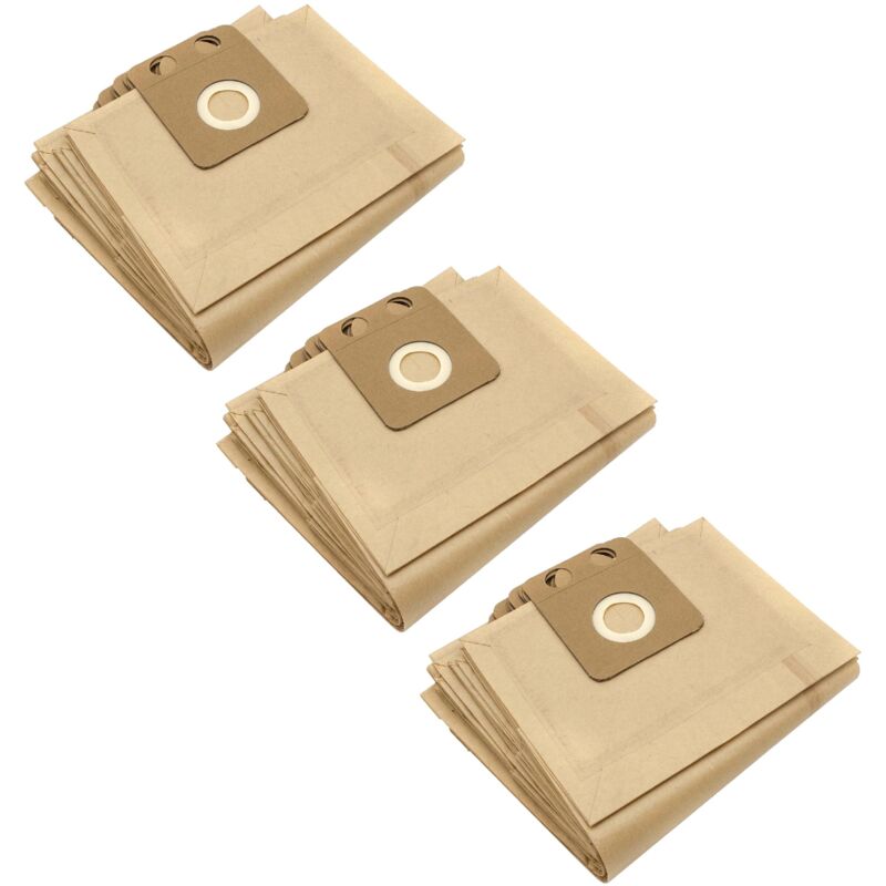

30x bolsa compatible con Nilfisk / Alto GD 1000, 1000 Series, 1005, 1010, 111, 2000, 710, 910, 911 aspiradora - papel, marrón - Vhbw