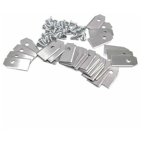 vhbw 30x lames compatible avec Husqvarna Automower 105 108 210C 220AC 305 308 308x 310 315 320 330X 420 430X 440 450X G1 G2 et (acier, 0.75mm)
