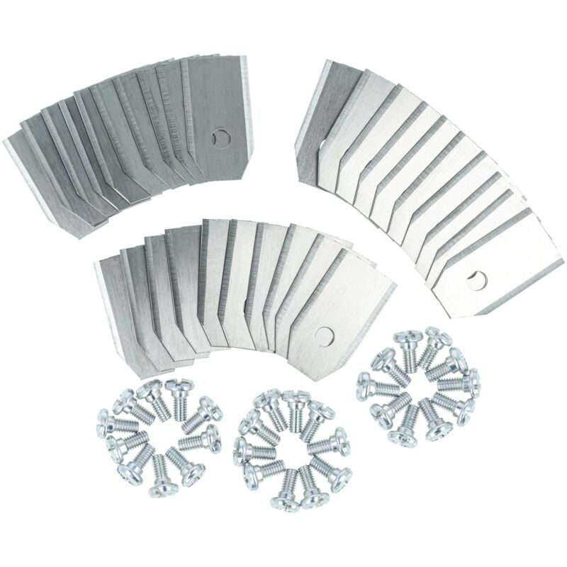 30x Lames compatible avec Segway Navimow i105E, i110n, i108E tondeuse - Lames de rechange, argenté, acier - Vhbw