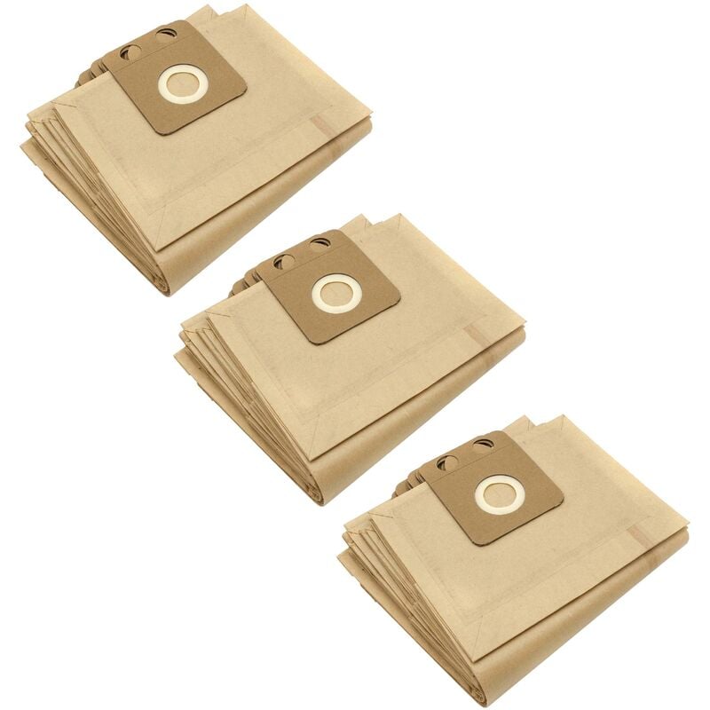 Image of 30x sacchetti compatibile con Nilfisk / Alto gd 1000, 1000 Series, 1005, 1010, 111, 2000, 710, 910, 911 aspirapolvere - in carta, marrone - Vhbw