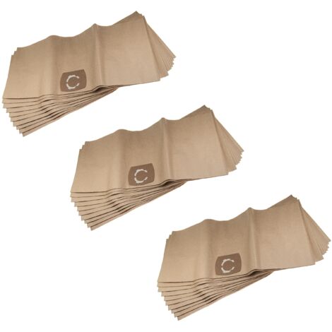 vhbw 30x Sacs compatible avec Thomas Silverstar 926, Silverstar 826, Studio 1030, Studio 1031 aspirateur - 33,1cm x 77,7cm beige
