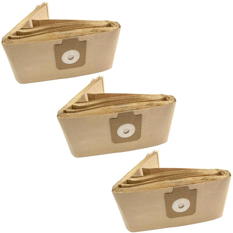 30x Sacs remplacement pour Nilfisk 1407015020, 1407015040, 140 7015 020 pour aspirateur - papier, 95,5cm x 17cm couleur sable - Vhbw