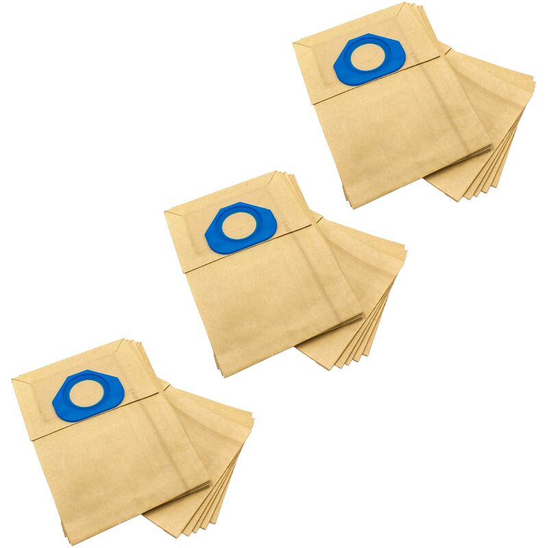 vhbw 30x sacs remplacement pour Nilfisk 82095000 pour aspirateur - papier, couleur sable