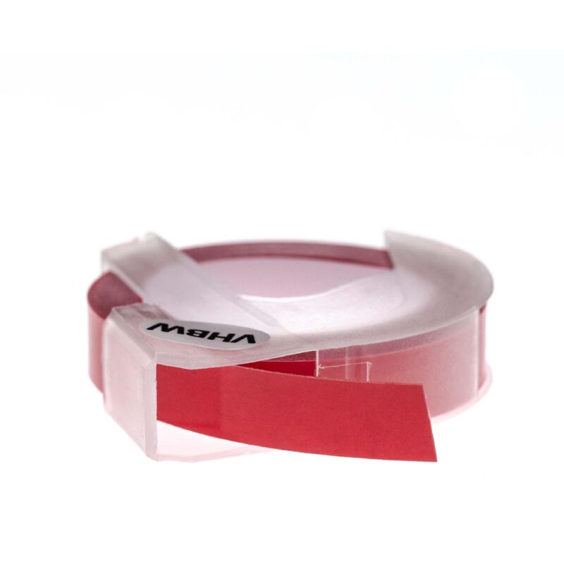 Vhbw - 1x 3d Embossing Label Tape Compatible With Dymo Jet, E-5500 Label Printer 3m X 9 Mm, White On Dark Pink