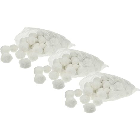 vhbw 3x 500 g Filter Balls Packaged Replacement for Bestway 58475 for Pool Filter Unit, Sand Filter System - 50 mm