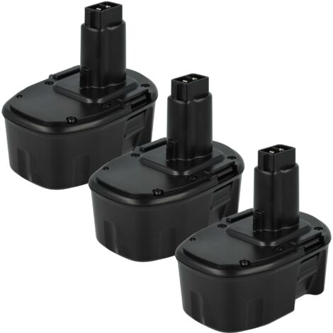 vhbw 3x Akku kompatibel mit Dewalt DW931K, DW935, DW937K, DW941K, DW966K, DW983K, DW984, DW985 Elektrowerkzeug (3000 mAh, NiMH, 14,4 V)