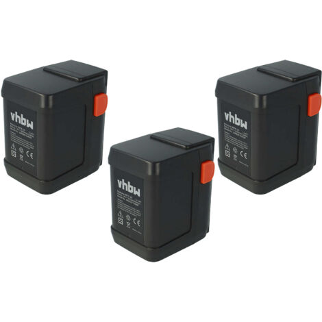 vhbw 3x Akku kompatibel mit Gardena EasyCut 48 Plus (8874-20), EasyCut 46 (8871-20) Grasschere, Strauchschere (3000mAh 18V Li-Ion)