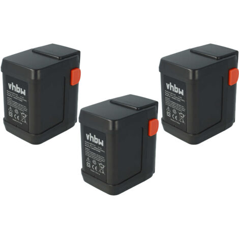 vhbw 3x Akku kompatibel mit Gardena Heckenschere HighCut 48-Li (8882-20) Grasschere, Strauchschere (4000mAh, 18V, Li-Ion)
